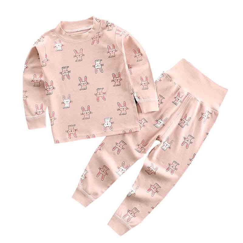 Autumn Cartoon Print Sleepwear - Pink