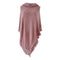 Autumn Winter Knitted Pullover Scarf Cape - Pink