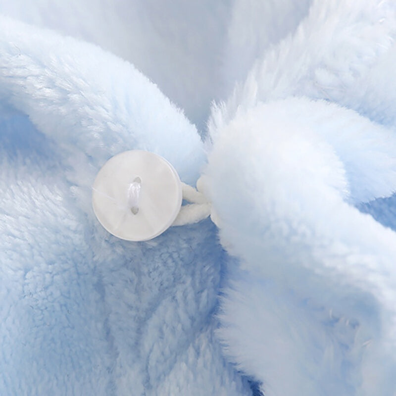 Autumn Winter Soft Bathrobe - Sky Blue