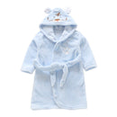 Autumn Winter Soft Bathrobe - Sky Blue