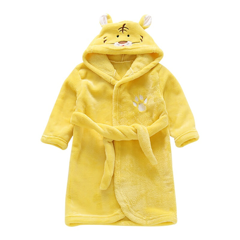 Autumn Winter Soft Bathrobe - Yellow