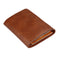 Men Money Clip Wallet Genuine Leather Short Card Holder Trifold Magnet Business Mini Wallet Coffee/Brown