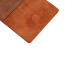 Men Money Clip Wallet Genuine Leather Short Card Holder Trifold Magnet Business Mini Wallet Coffee/Brown