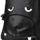 Fashion Women Backpack Animal Pattern PU Leather Zipper Closure School Travel Shoulder Bags Black1/Black2