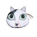 Cute Fashion Women Mini Coin Purse Wallet Cat Animal Head Print Zipper Closure Small Clutch Bag