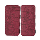 Women Long Wallet Crocodile Pattern Bi-fold Elastic Band PU Purse Clutch Bag Cash Card Holder Burgundy/Blue/Pink