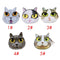 Cute Fashion Women Coin Purse Cat Animal Head Print Zipper Closure Mini Wallet Small Clutch Bag