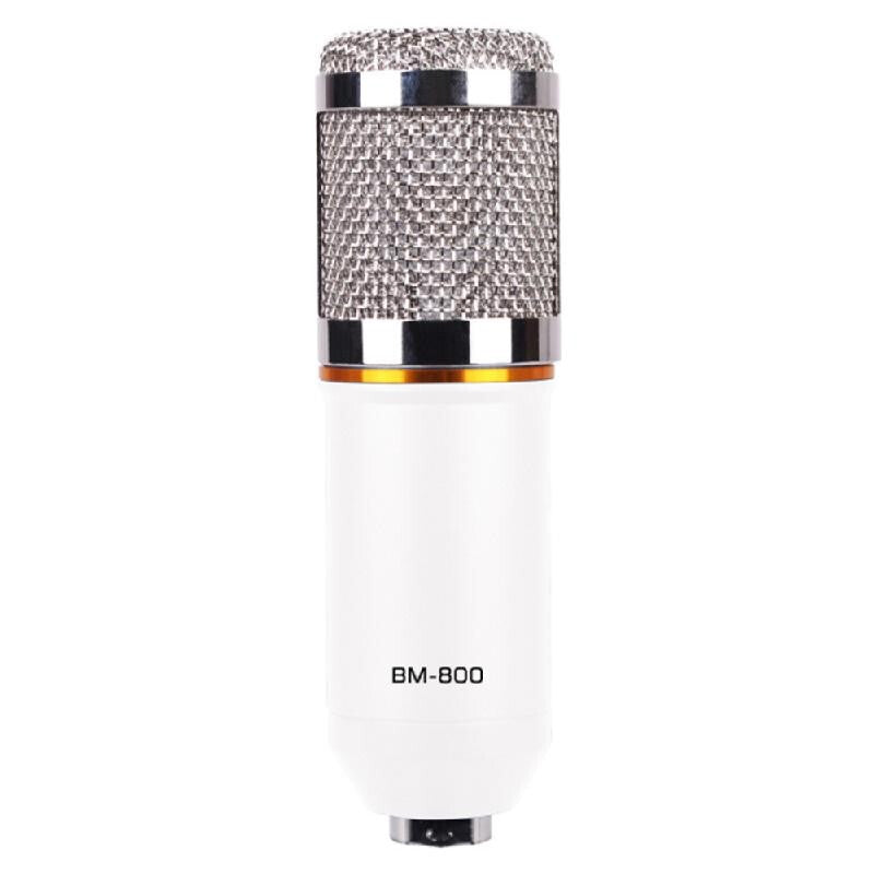 BM-800 Premium Recording Broadcasting Microphone - White