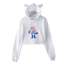 BTS Women Long Sleeve Hoodie Pullover - White