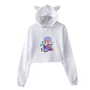 BTS Women Long Sleeve Hoodie Pullover - White