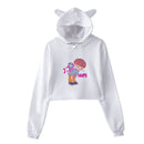 BTS Women Long Sleeve Hoodie Pullover - White