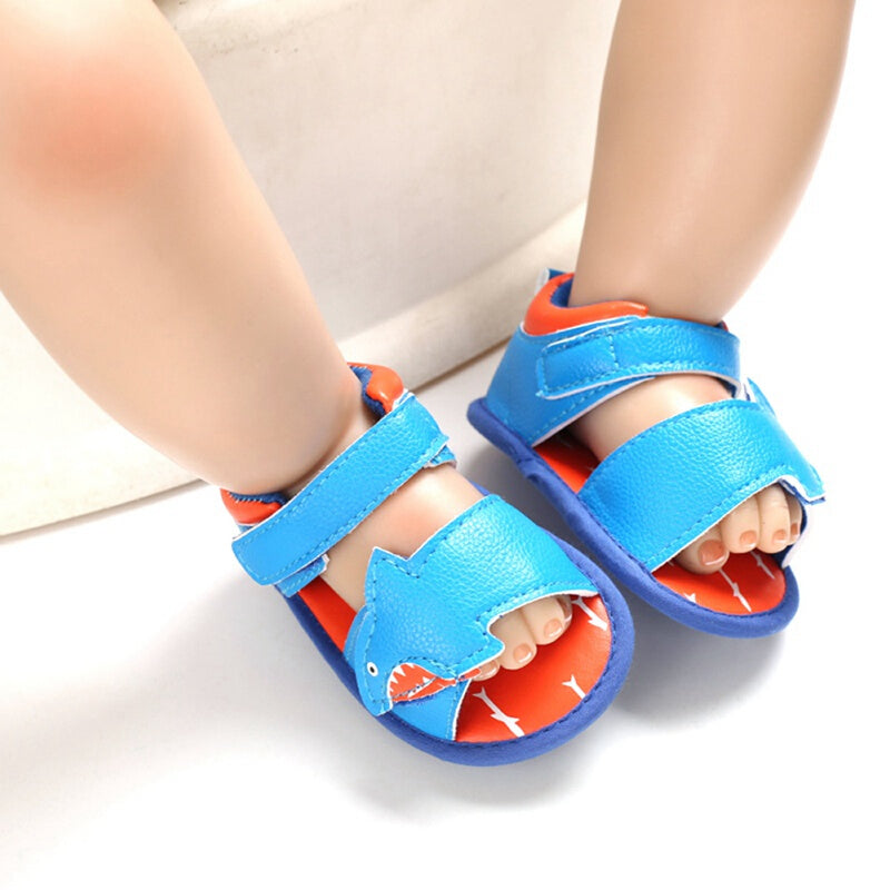 Baby Boys Leather Sandals - Dark Blue