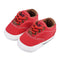 Baby Canvas High Quality Anti Slip Rubber Shoes - Red