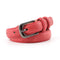 Badinka Skinny Waist Vintage Buckle Belt - Red