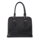 Bafelli Split Leather Briefcase - Black