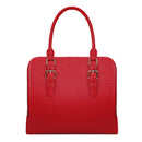 Bafelli Split Leather Briefcase - Red