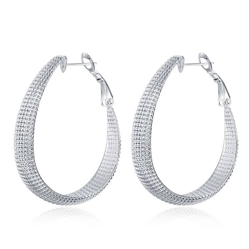 Baffin Premium Rock Big Hoop Earrings - Silver