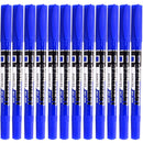 Baoke Premium 12Pcs Oily Double Head Marker - Blue