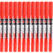 Baoke Premium 12Pcs Oily Double Head Marker - Red