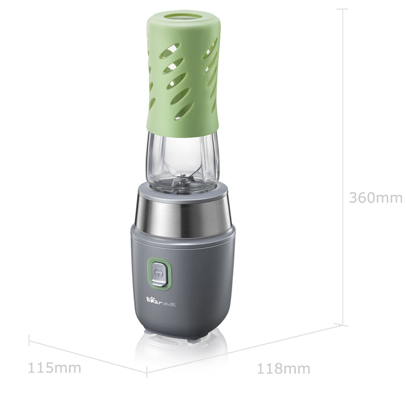 Bear LLJ-D05E1 Portable Juicer w/ 2 Bottles - Silver