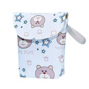 Bear Print Diaper Organizer - White