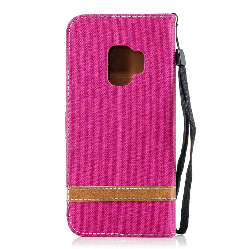 Befospey Premium Samsung Denim Leather Case - Magenta