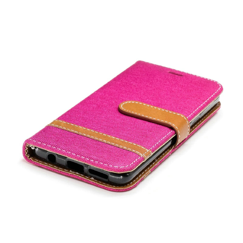 Befospey Premium Samsung Denim Leather Case - Magenta