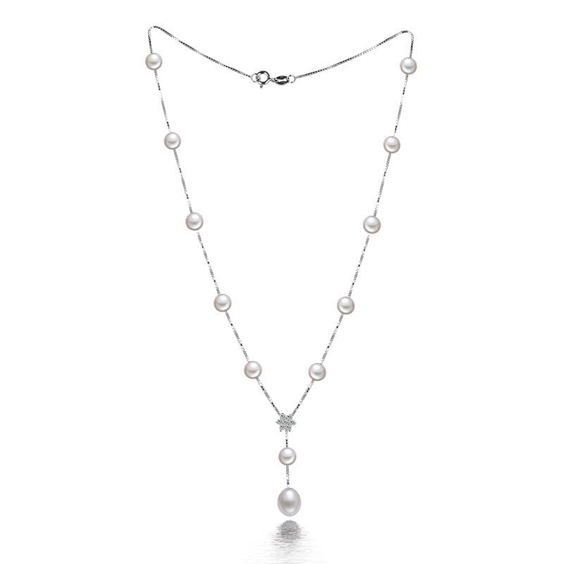 Beijing Premium Pearl Pendant Necklace - White