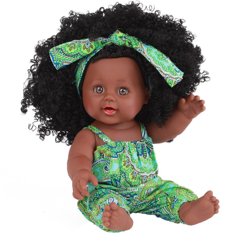 Black African American Doll - Green