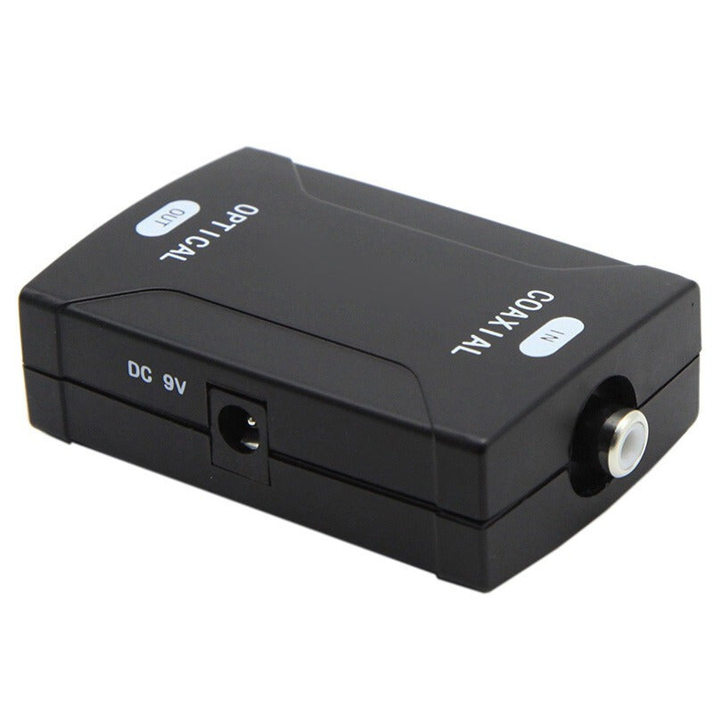 Black Coaxial RCA Audio Signal Converter - Black