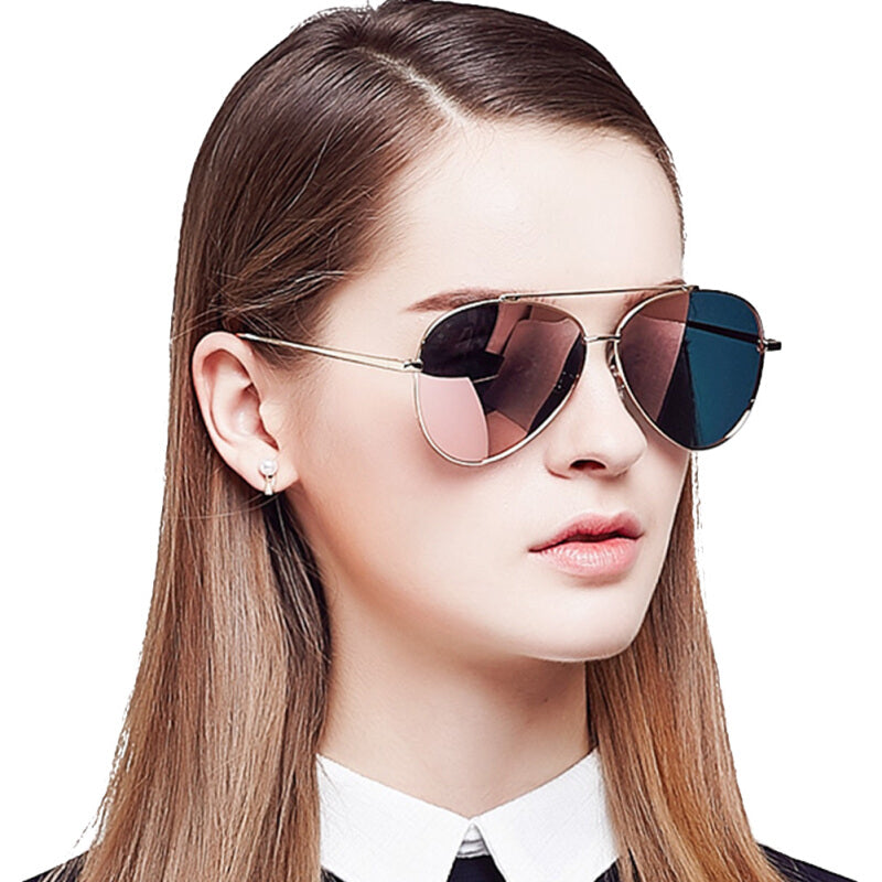 Bluekiki Fashion Aviator Polarized Sunglasses - Golden