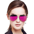 Bluekiki Fashion Aviator Polarized Sunglasses - Pink