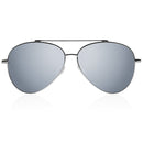 Bluekiki Fashion Aviator Polarized Sunglasses - Silver