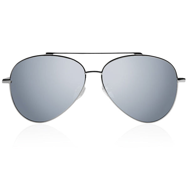 Bluekiki Fashion Aviator Polarized Sunglasses - Silver