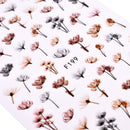 Bluelans DIY 3D Dandeli Flower Nail Sticker - Multicolor