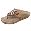 Bohemian Beaded Beach Sandals - Apricot