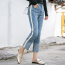 Casual Ankle Length Straight Jeans - Sky Blue