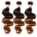 Brazilian Ombre Human Hair Weave - Brown Black