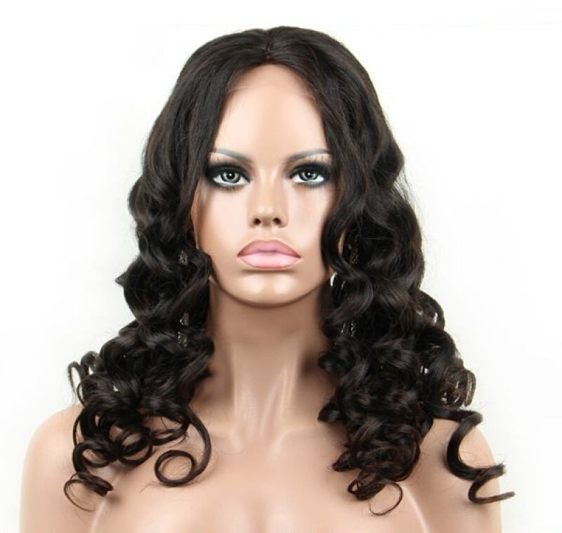 Brazilian Wavy Style Glueless Human Hair - Black