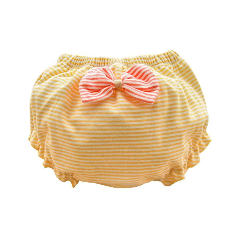 Breathable Stripes Panties - Yellow