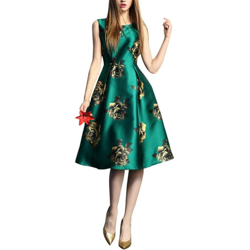 Buenos Ninos Vintage Floral Dress - Green