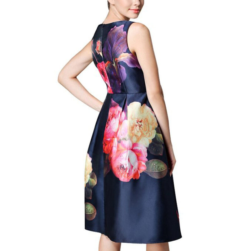 Buenos Ninos Vintage Floral Dress - Purplish Blue