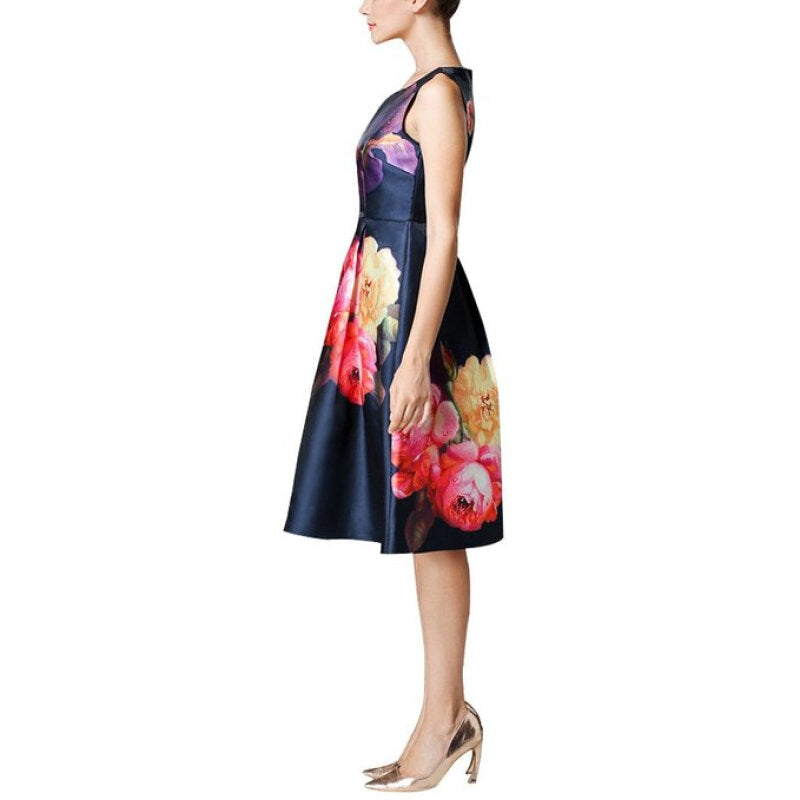 Buenos Ninos Vintage Floral Dress - Purplish Blue