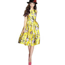 Buenos Ninos Vintage Floral Dress - Yellow