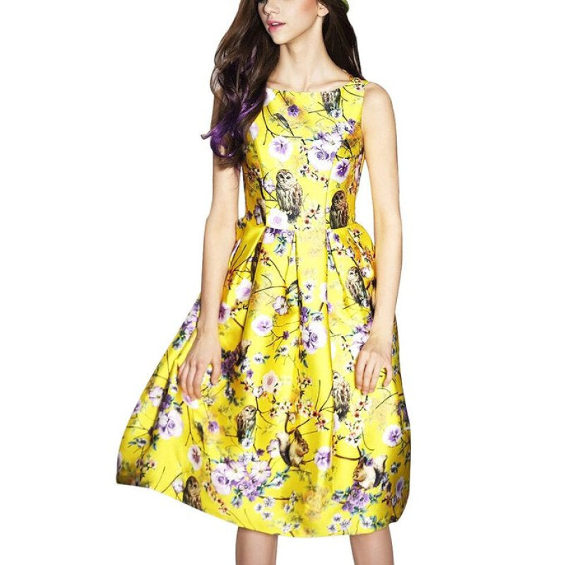 Buenos Ninos Vintage Floral Dress - Yellow