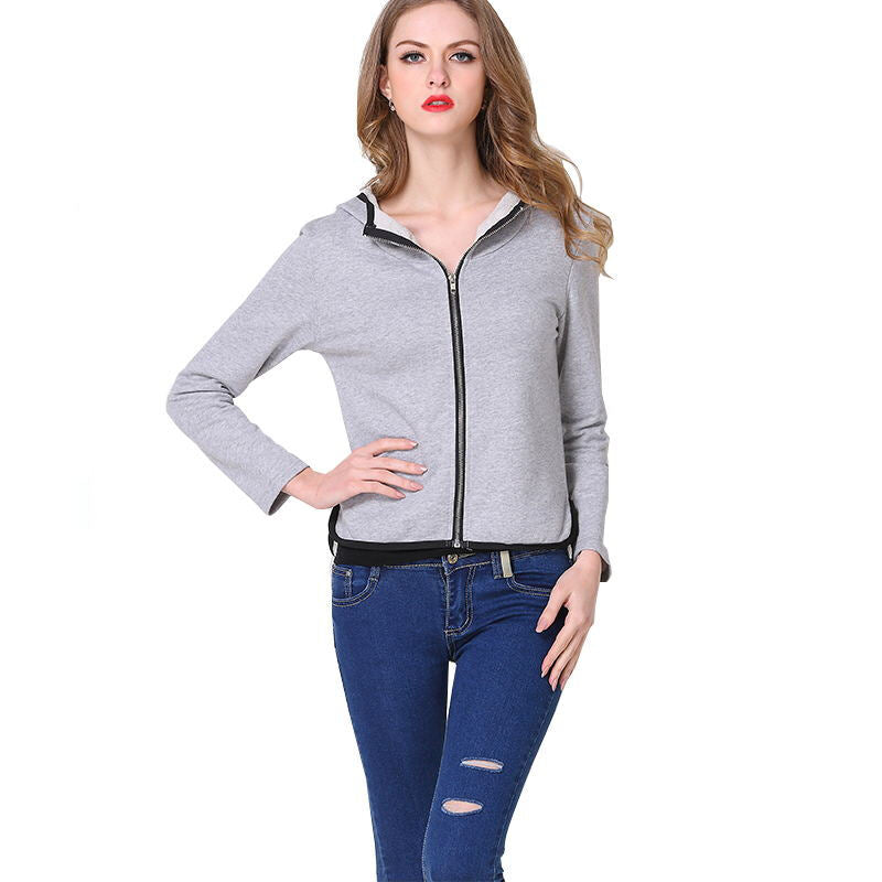 Burdully 2020 Thin Classic Zipper Hoodies - Gray