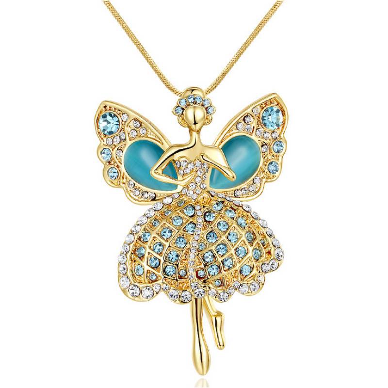 Butterfly Premium Long Sweater Chain - Blue