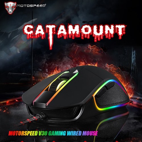 Motospeed V30 Wired Optical USB Gaming Mouse  + K70 104 Gaming LED Colorful Backlit Esport Gaming Keyboard