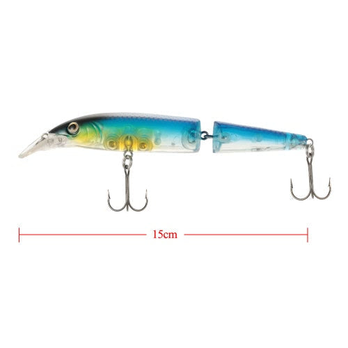 3pcs 15cm/5.9" 3D ABS Floating Minnow Fishing Lures Bait Hooks