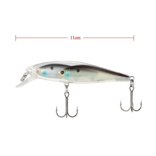 5pcs Group Fish Lures Minnow Lure Floating SwimBait Hard Plastic 3d Fish Eye